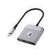 USB-Hub WIWU Traveling 3in1 USB C hub Wi-HB002 Gray (6976975616437)