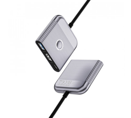 USB-Hub WIWU Traveling 3in1 USB C hub Wi-HB002 Gray (6976975616437)