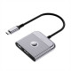 USB-Hub WIWU Traveling 3in1 USB C hub Wi-HB002 Gray (6976975616437)