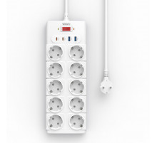 Мережевий подовжувач WIWU 14 in 1 20W GaN Power Strip 2C+2A+10AC Wi-S008 EU (2 m) White (6977703656268)