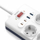 Мережевий подовжувач WIWU 14 in 1 20W GaN Power Strip 2C+2A+10AC Wi-S008 EU (2 m) White (6977703656268)