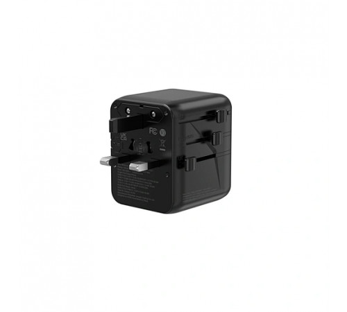 Мережевий фільтр WIWU 25W Warrior GaN Universal Adapter 2C1A Wi-UA011 Black (6977703656626)