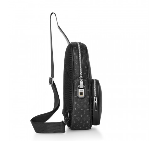 Сумка WIWU Master Fingerprint Lock Crossbody Bag Black (6976195096064)