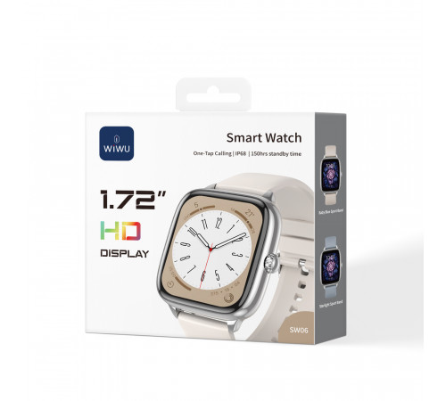 Смарт-годинник WIWU Smart Watch SW06 Silver (6977703656718)