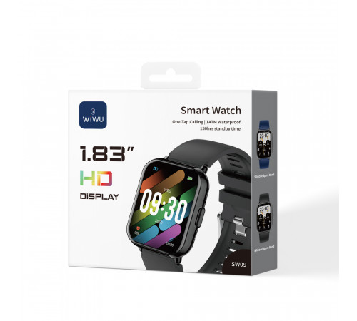 Смарт-годинник WIWU Smart Watch SW09 Black (6976975619520)