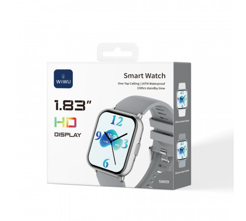 Смарт-годинник WIWU Smart Watch SW09 Silver (6976975619568)