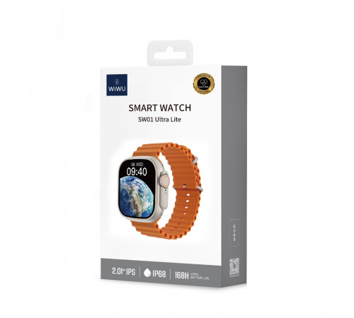 Смарт-годинник WIWU SW01 Ultra Lite Silver (6976975614983)