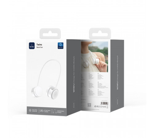 Вентилятор WIWU Twins Neck Fan Wi-FS014 White (6977703655186)