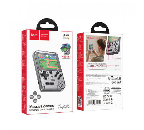 Портативна ігрова консоль HOCO GA40 Brilliant vertical screen handheld game console Gray (6942007673051)