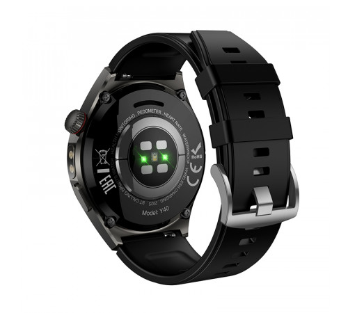 Смарт-годинник HOCO Y40 38mm. 315 mAh. IP67  Smart watch(call version) Black (6942007672078)