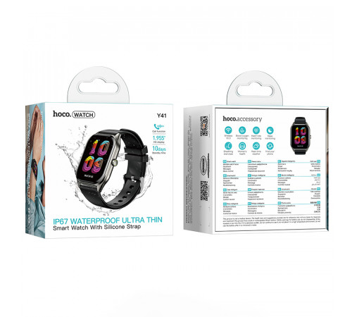 Смарт-годинник HOCO Y41 Smart watch(call version) Black (6942007674133)