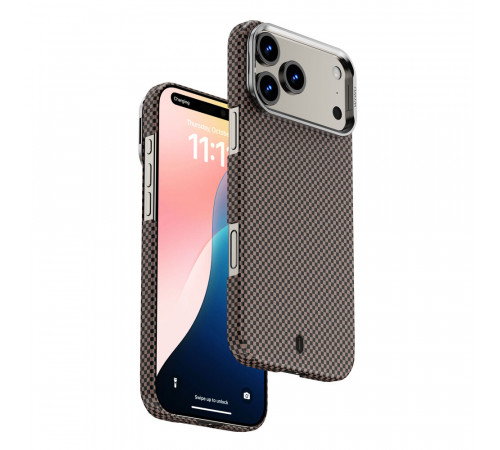 Чохол WIWU ARAMID ARMOR DCC-208 for iP17 Pro 6.3 Black & Gold (6979107510573)