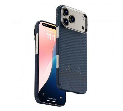 Чохол WIWU ARAMID ARMOR DCC-208 for iP17 Pro 6.3 Black & Blue (6979107510610)