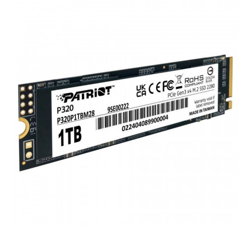 Накопичувач SSD M.2 Patriot P410 1TB NVMe 2280 PCIe Gen4 x4 5000/4500 TLC (P410P1TBM28H)