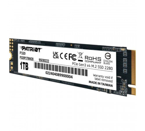 Накопичувач SSD M.2 Patriot P410 1TB NVMe 2280 PCIe Gen4 x4 5000/4500 TLC (P410P1TBM28H)