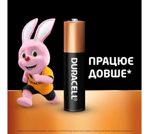 Батарейка Duracell Basic LR3/AAA (4шт) (5000394127326)