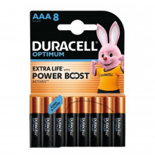Батарейка Duracell LR3/AAA OPTIMUM (8шт) (5000394158962)