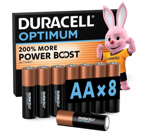 Батарейка Duracell LR6/AA OPTIMUM (8шт) (5000394158931)