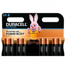 Батарейка Duracell LR6/AA OPTIMUM (8шт) (5000394158931)