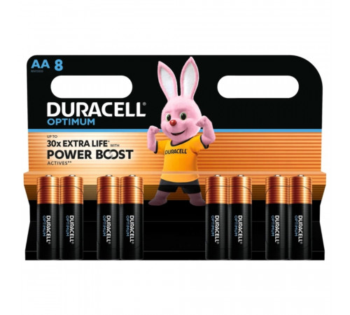 Батарейка Duracell LR6/AA OPTIMUM (8шт) (5000394158931)