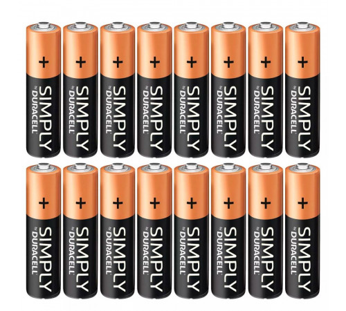 Батарейка Duracell Simply LR3/AAA (16шт) (5000394129931)