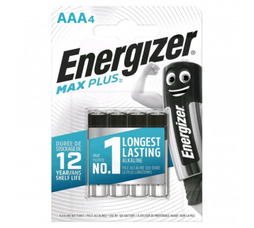 Батарейка Energizer LR3/AAA Max Plus Alkaline (4шт) (7638900437461)