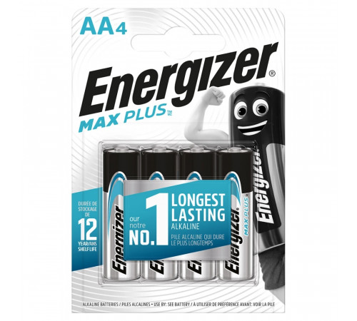 Батарейка Energizer LR6/AA Max Plus Alkaline (4шт) (7638900437300)