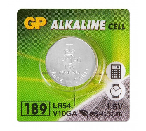 Батарейка GP 189/LR54/AG10 Alkaline (10шт) (4891199015519)