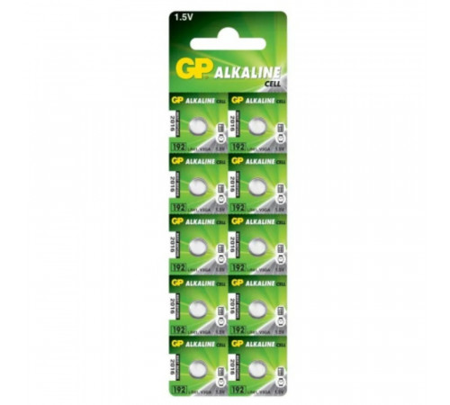 Батарейка GP 192/LR41/AG3 Alkaline (10шт) (4891199015533)
