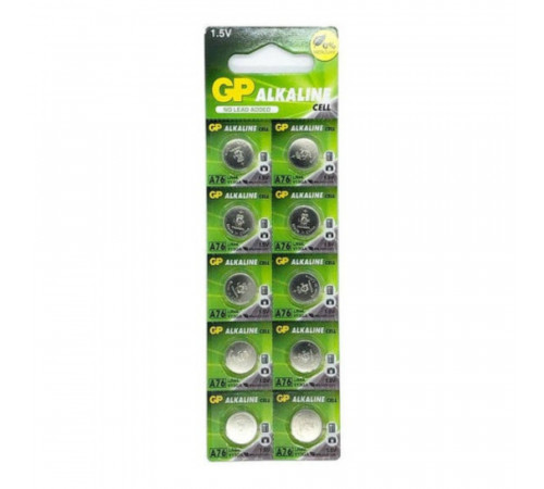 Батарейка GP A76/LR44/AG13 Alkaline (10шт) (4891199015496)