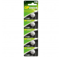 Батарейка GP CR1620 Lithium (5шт) (4891199063886)