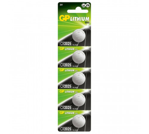 Батарейка GP CR2025 Lithium (5шт) (4891199001130)