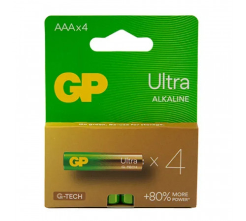 Батарейка GP LR3/AAA ULtra Alkaline (4шт) (4891199218255)