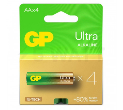 Батарейка GP LR6/AA ULtra Alkaline (4шт) (4891199217357)