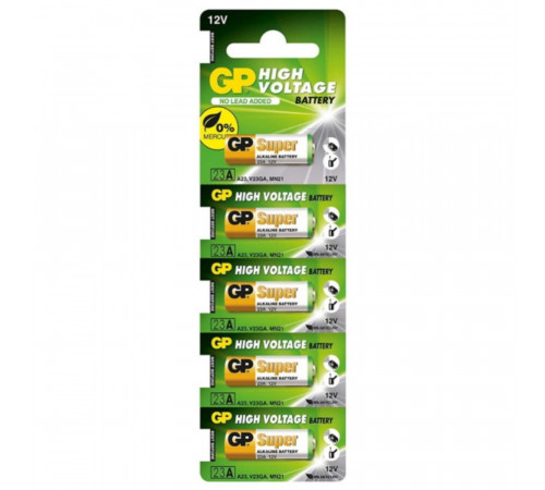 Батарейка GP 23A/MN21 Alkaline 12v (5шт) (4891199042140)