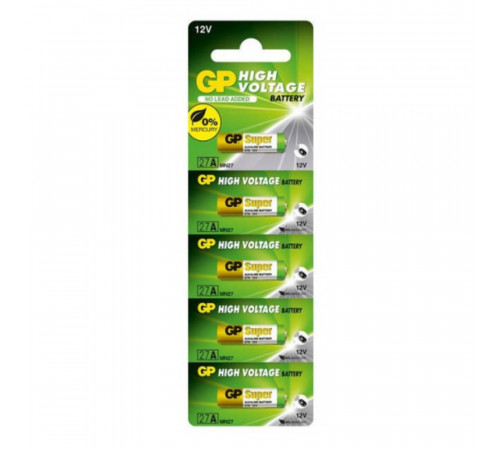 Батарейка GP 27A/MN27 Alkaline 12v (5шт) (4891199011504)