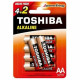 Батарейка Toshiba LR6 Red Alkaline (6шт) (4904530101816)