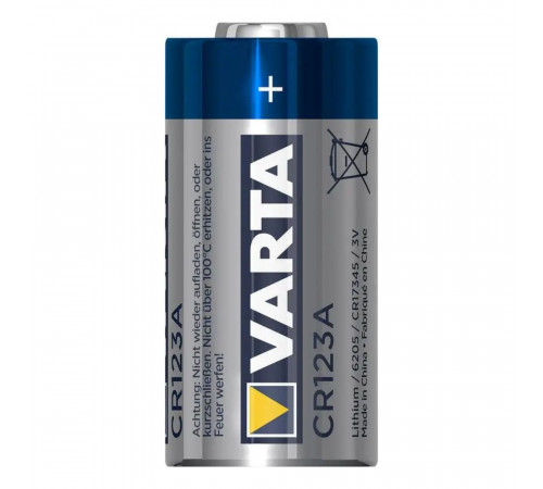 Батарейка Varta CR123А Lithium (1шт) (4008496537280)
