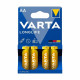 Батарейка Varta LR6/AA Longlife Alkaline (4шт) (4008496525157)