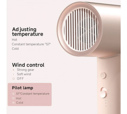 Фен Xiaomi Doco negative ion hair dryer soft and fast dry hair care Small Milk (Китайська вилка) (AN001SM)
