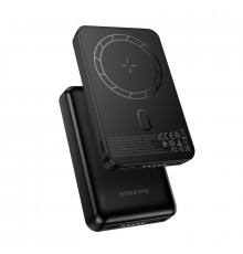Зовнішній акумулятор BOROFONE BJ82 Dawn magnetic power bank(5000mAh) Black (6941991124792)