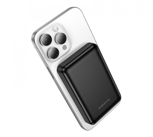 Зовнішній акумулятор BOROFONE BJ82 Dawn magnetic power bank(5000mAh) Black (6941991124792)