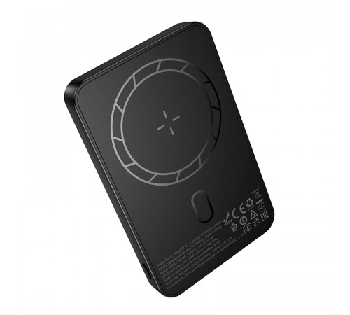 Зовнішній акумулятор BOROFONE BJ82 Dawn magnetic power bank(5000mAh) Black (6941991124792)