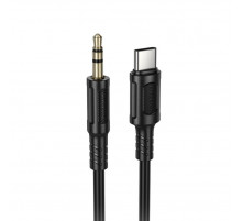 Аудіокабель BOROFONE BL25B Type-C to 3.5mm male, PVC, 1m, Black (6941991124778)