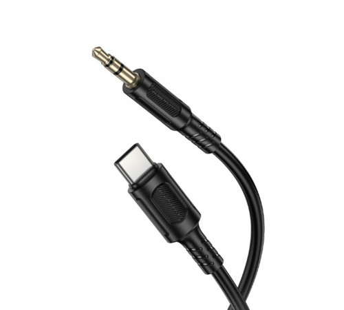 Аудіокабель BOROFONE BL25B Type-C to 3.5mm male, PVC, 1m, Black (6941991124778)