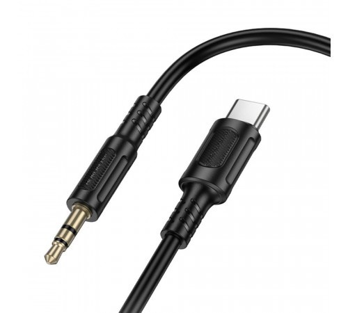 Аудіокабель BOROFONE BL25B Type-C to 3.5mm male, PVC, 1m, Black (6941991124778)