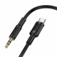 Аудіокабель BOROFONE BL25B Type-C to 3.5mm male, PVC, 1m, Black (6941991124778)