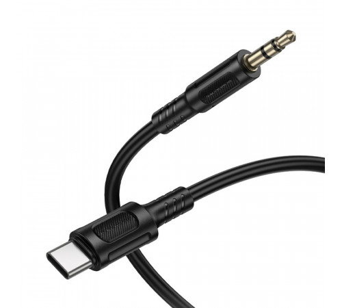 Аудіокабель BOROFONE BL25B Type-C to 3.5mm male, PVC, 1m, Black (6941991124778)