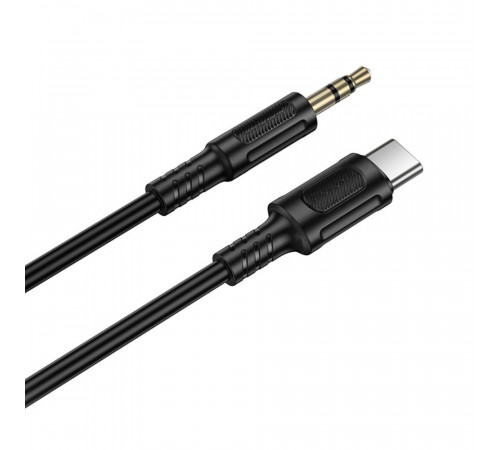 Аудіокабель BOROFONE BL25B Type-C to 3.5mm male, PVC, 1m, Black (6941991124778)