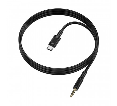 Аудіокабель BOROFONE BL25B Type-C to 3.5mm male, PVC, 1m, Black (6941991124778)